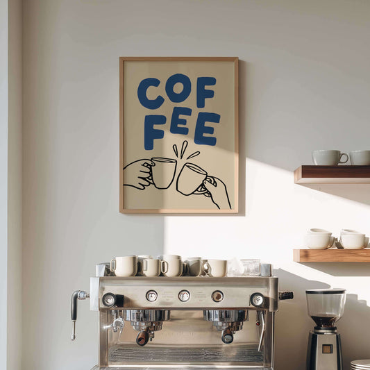 Fun Coffee Kitchen Print | Colourful Wall Art