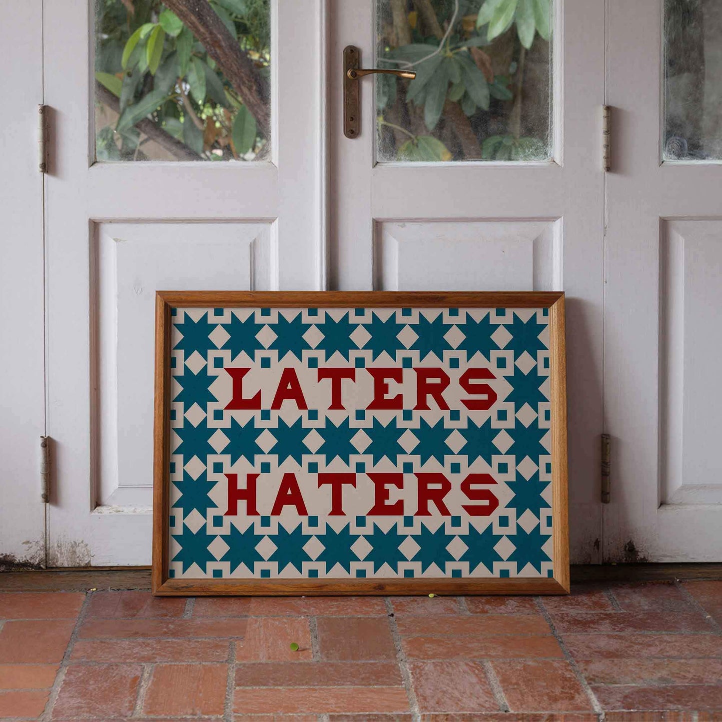 Laters Haters Quilted Wall Art Print