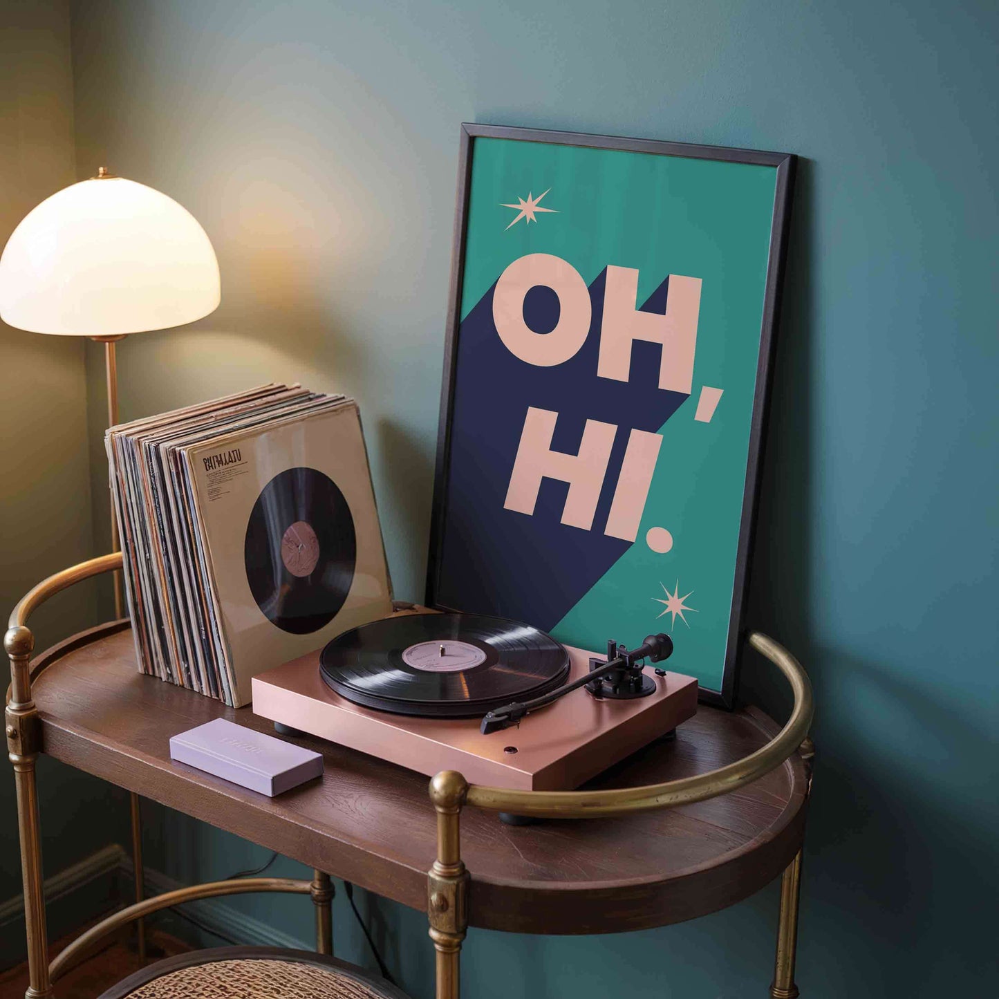 Oh Hi Retro Art Print