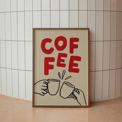 Fun Coffee Kitchen Print | Colourful Wall Art