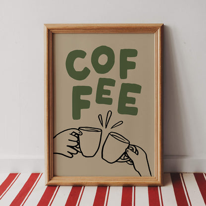 Fun Coffee Kitchen Print | Colourful Wall Art