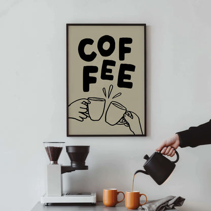 Fun Coffee Kitchen Print | Colourful Wall Art