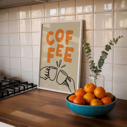 Fun Coffee Kitchen Print | Colourful Wall Art