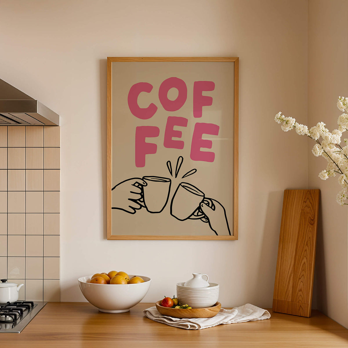 Fun Coffee Kitchen Print | Colourful Wall Art