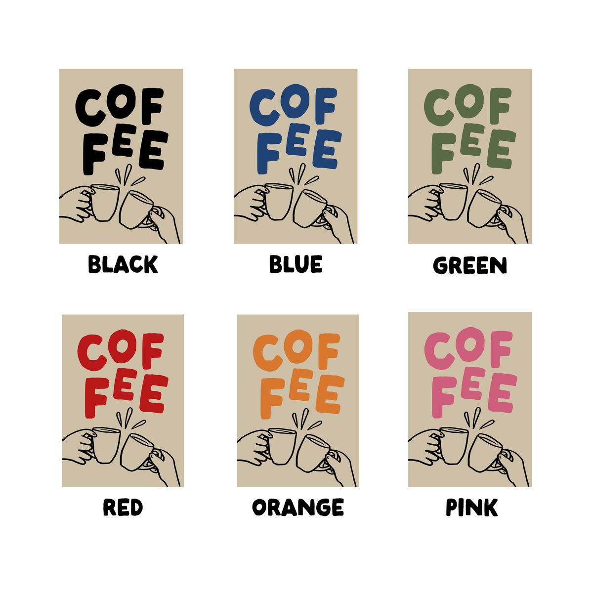 Fun Coffee Kitchen Print | Colourful Wall Art