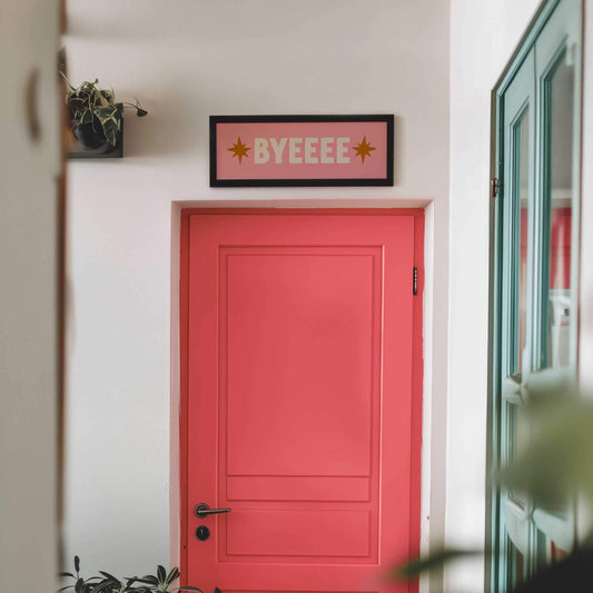 Retro Panoramic Front Door Sign