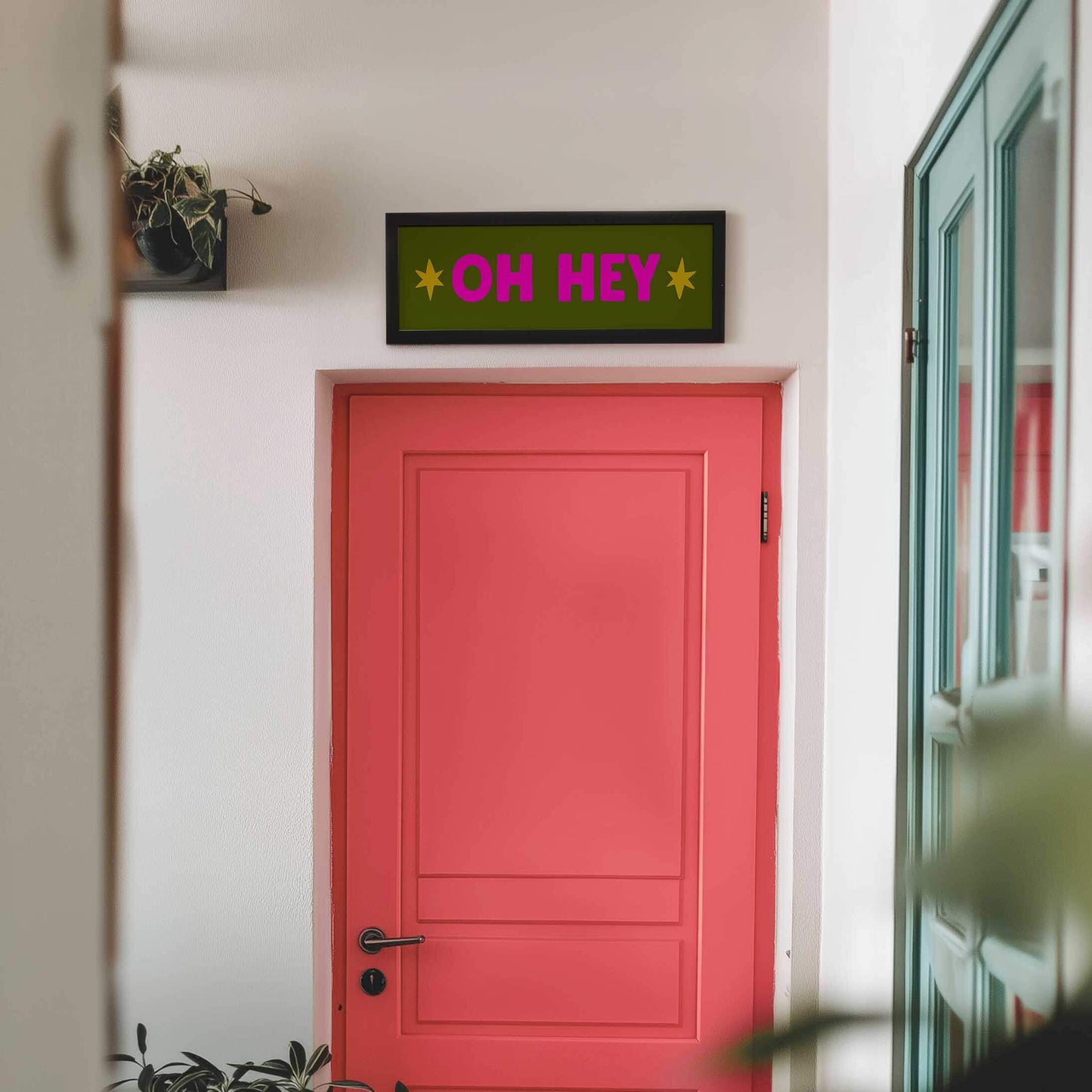 Panoramic Dopamine Front Door Art