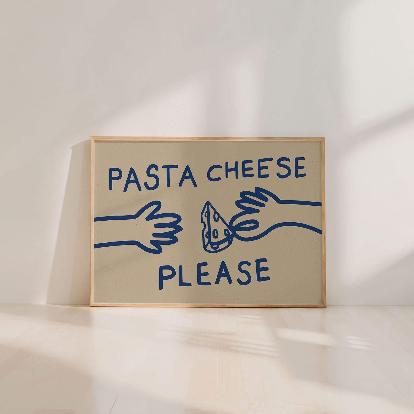 Funny Pasta Cheese Kitchen Print