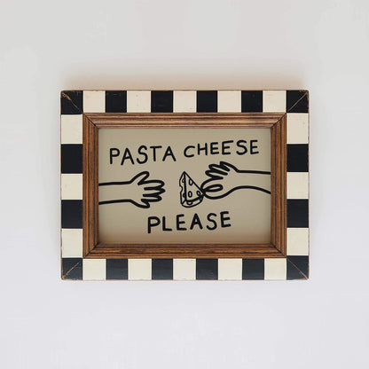 Funny Pasta Cheese Foodie Kitchen Print