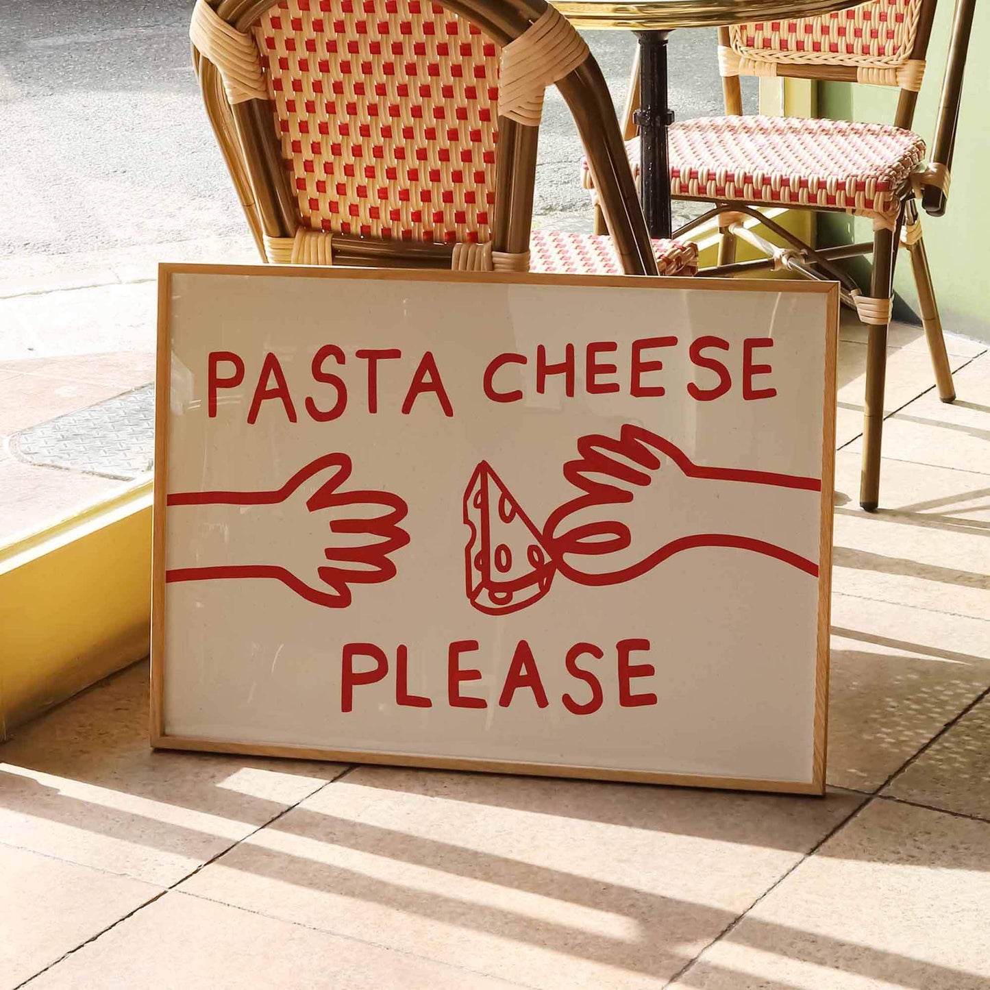 Funny Pasta Cheese Kitchen Print