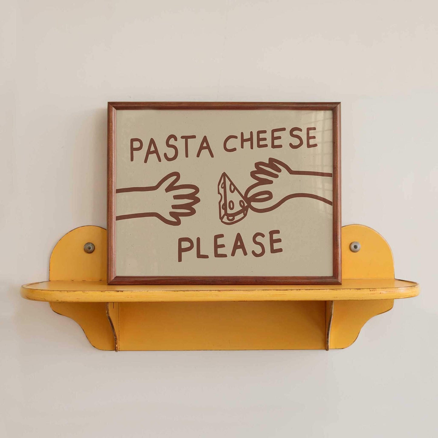 Funny Pasta Cheese Kitchen Print