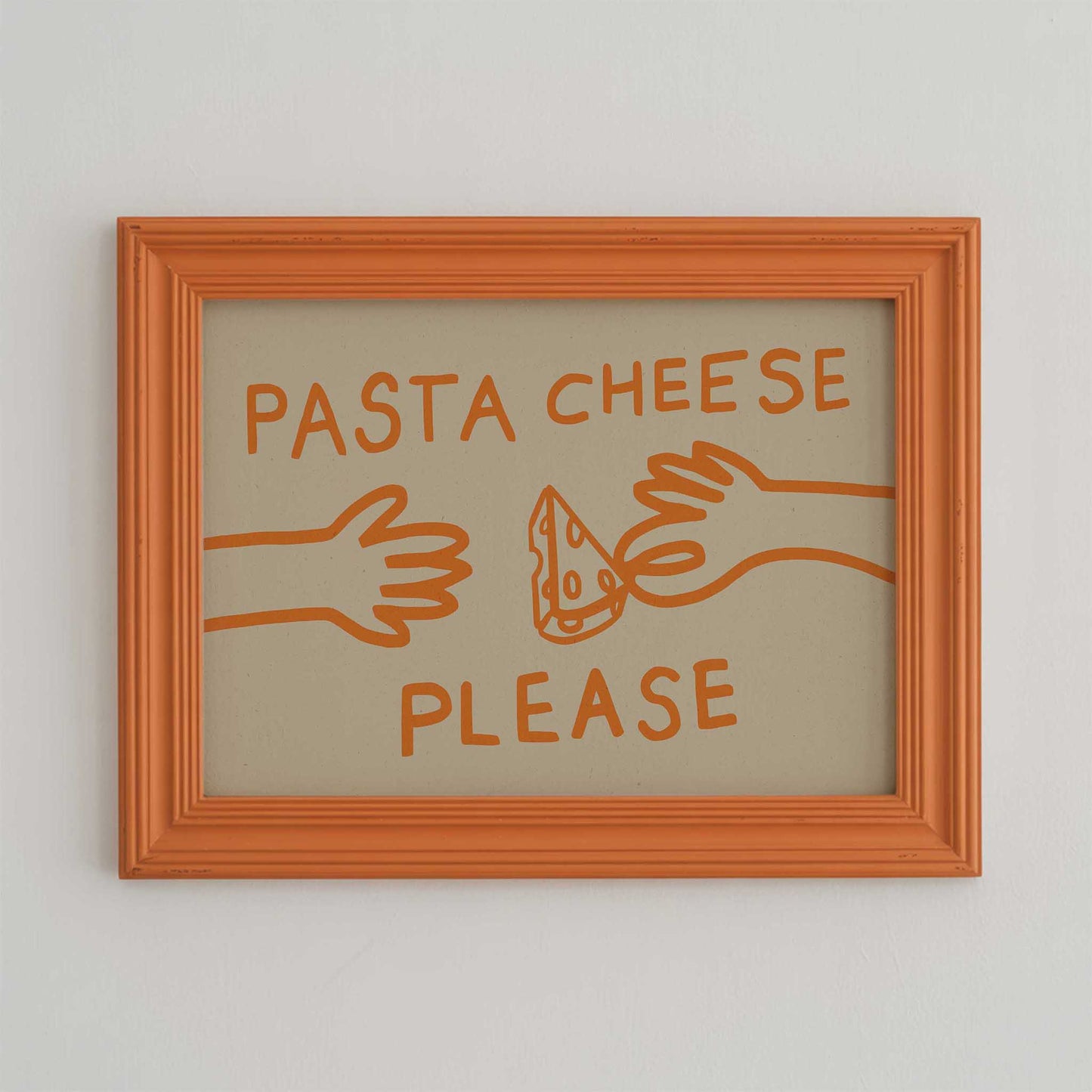 Funny Pasta Cheese Kitchen Print