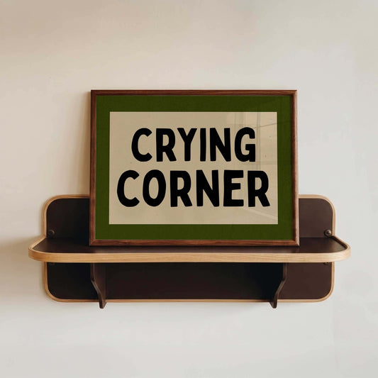 Funny Crying Corner Art Print
