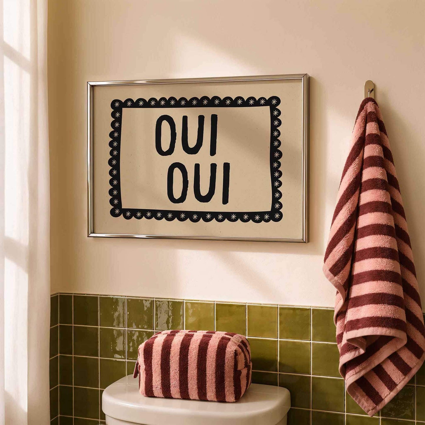 Funny Bathroom Oui Oui Print