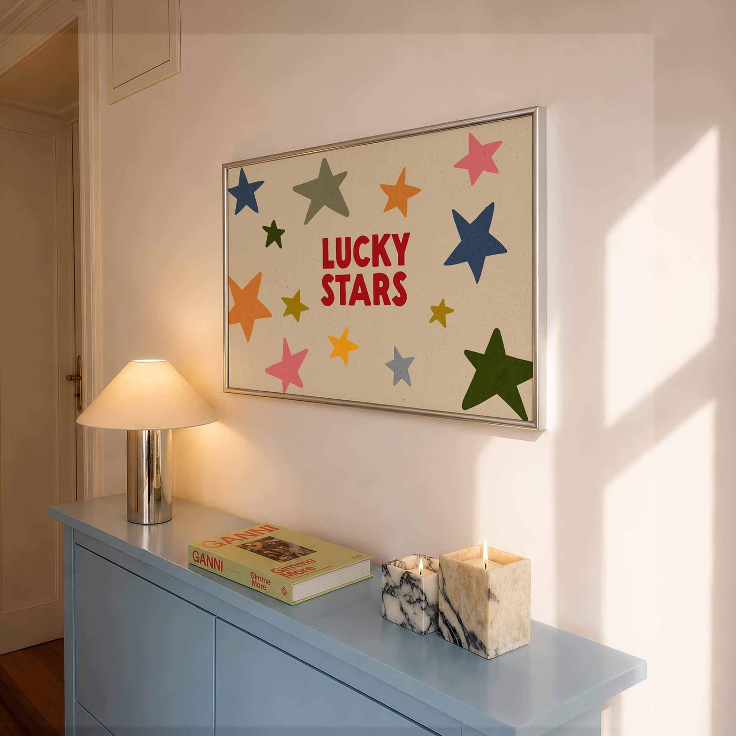 Lucky Stars Colourful Art Print