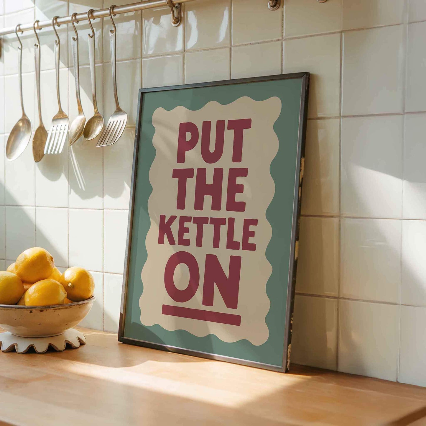 Retro Put The Kettle On Kitchen Print