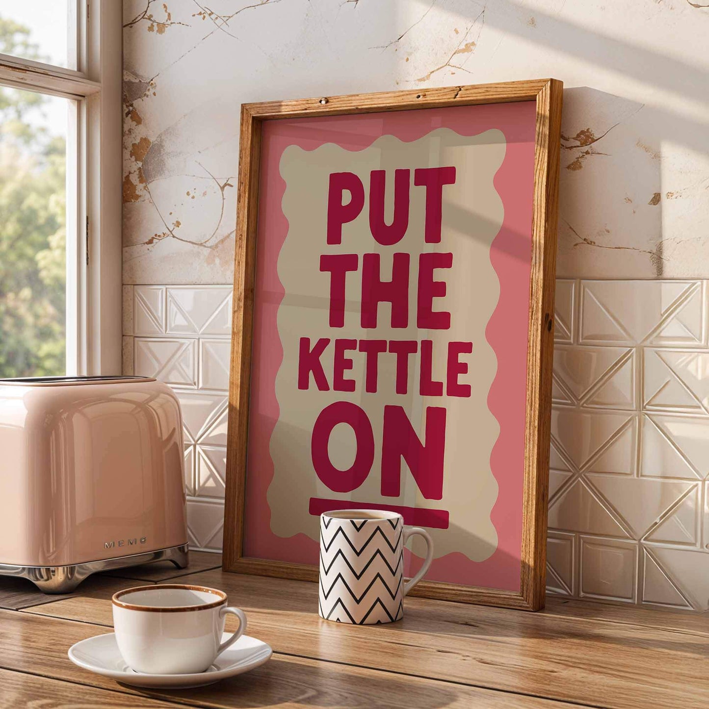 Retro Put The Kettle On Kitchen Print