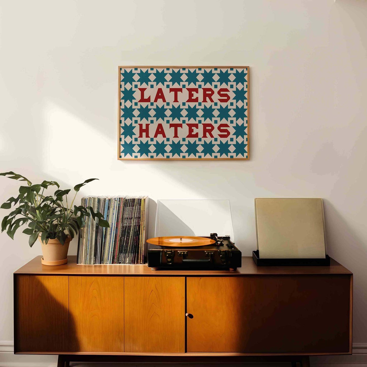 Laters Haters Quilted Wall Art Print