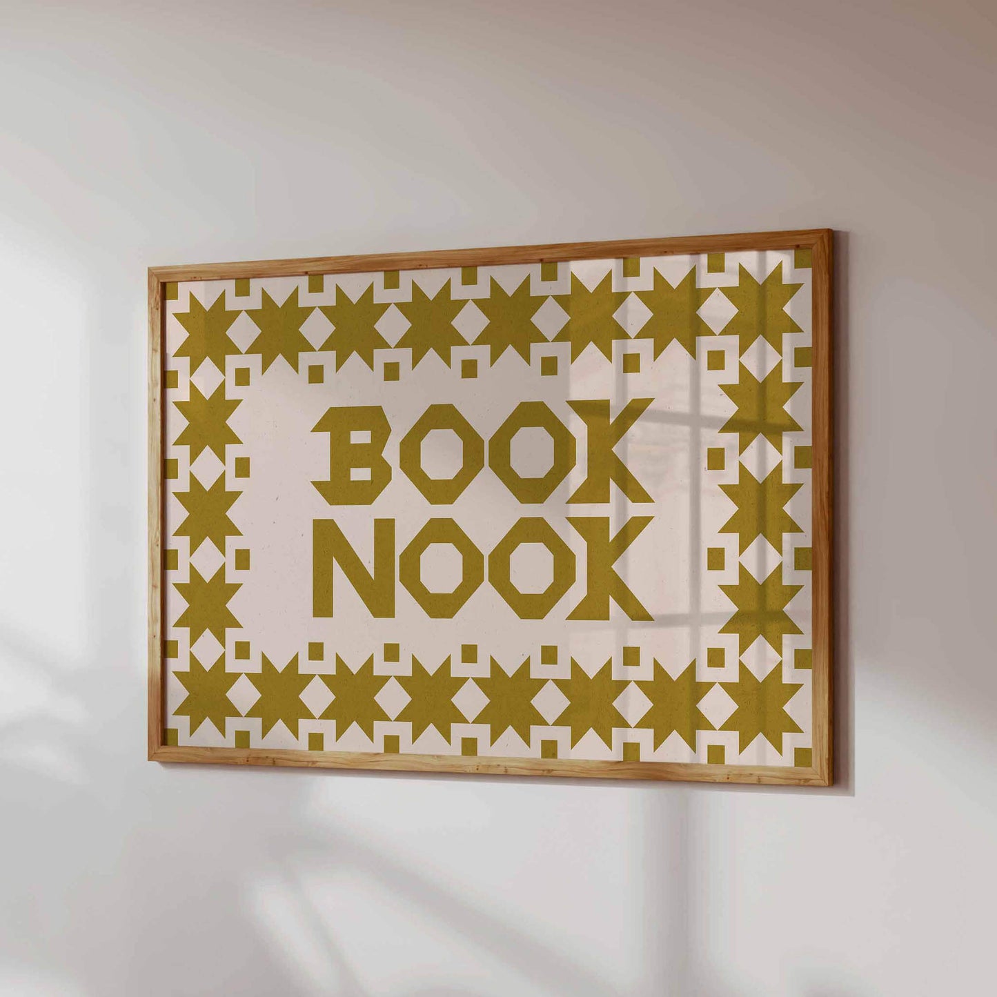 Quilt Style Book Nook Wall Art