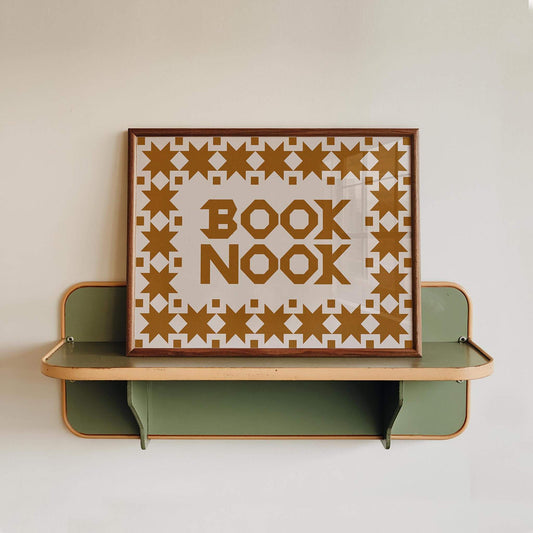 Quilt Style Book Nook Wall Art