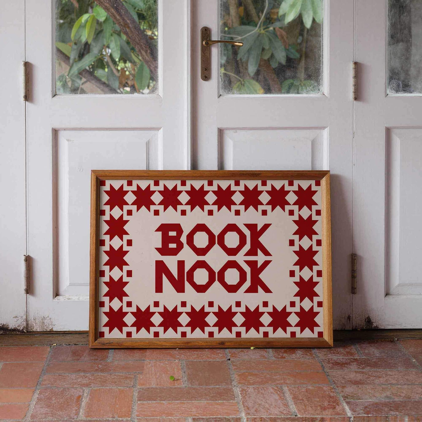Quilt Style Book Nook Wall Art