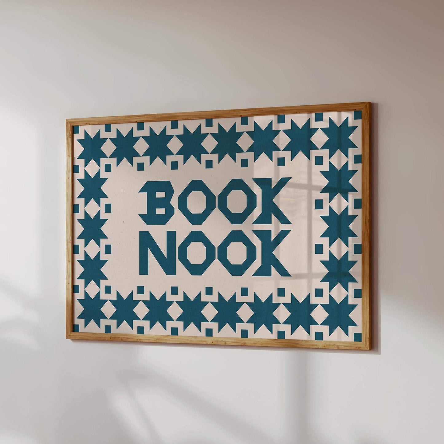 Quilt Style Book Nook Wall Art