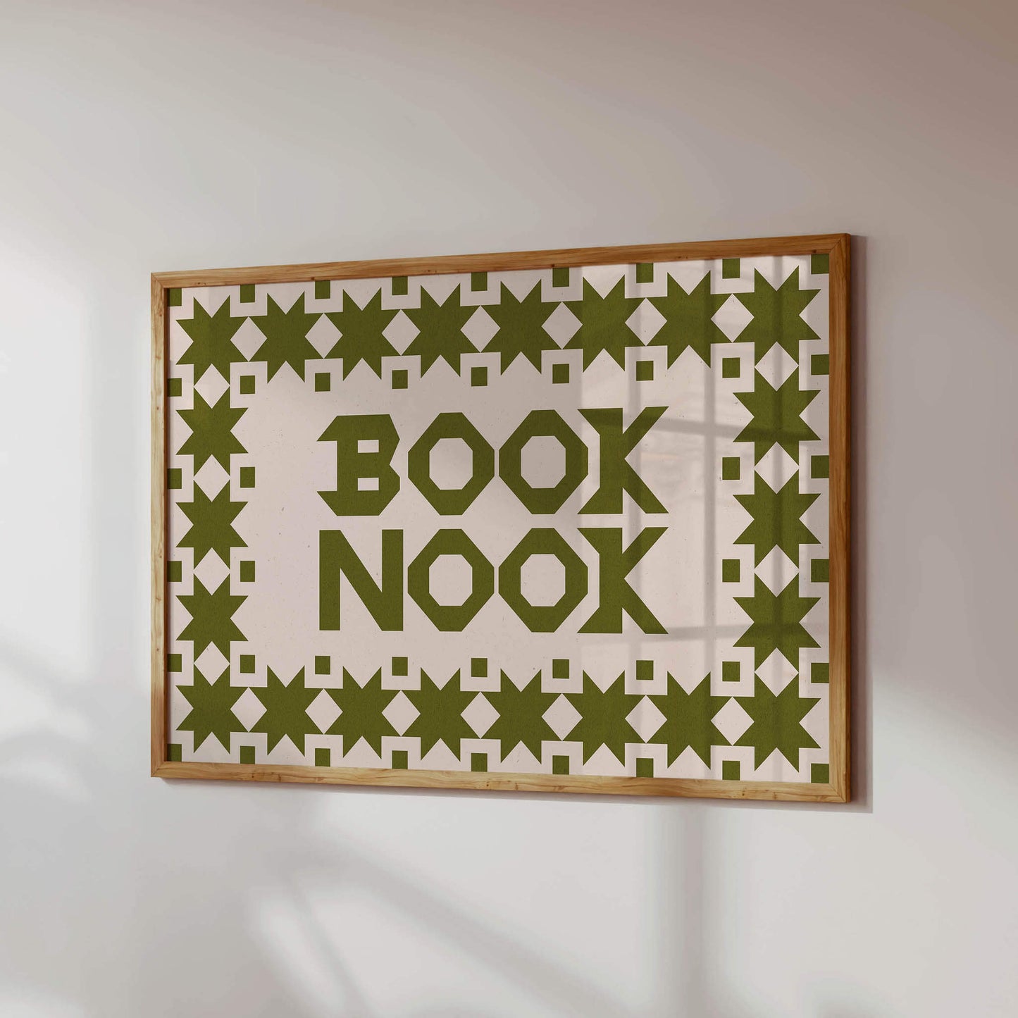 Quilt Style Book Nook Wall Art
