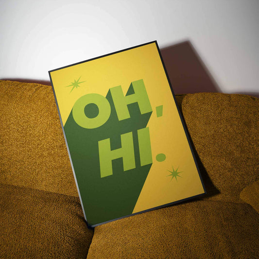 Oh Hi Retro Art Print