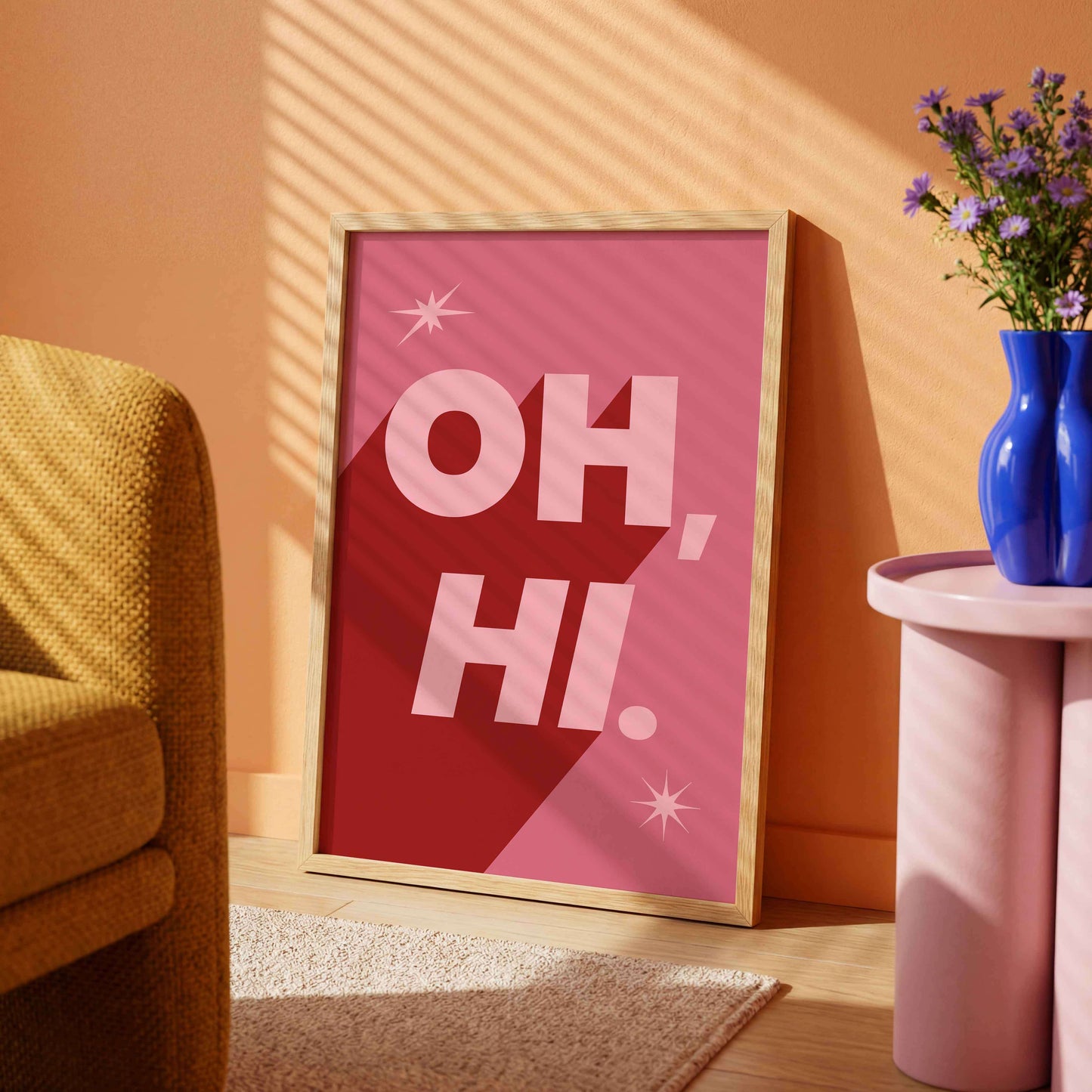 Oh Hi Retro Art Print
