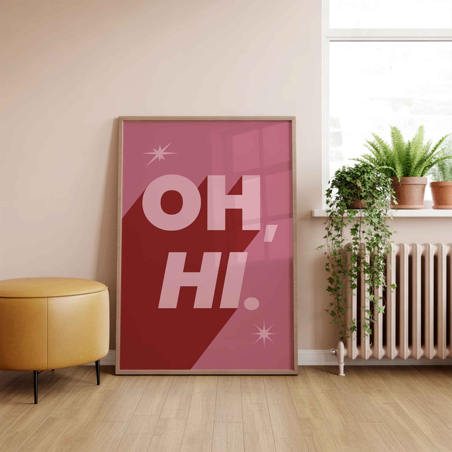 Oh Hi Retro Art Print