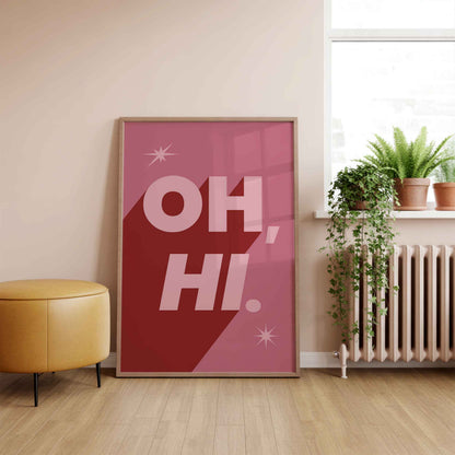 Oh Hi Retro Art Print
